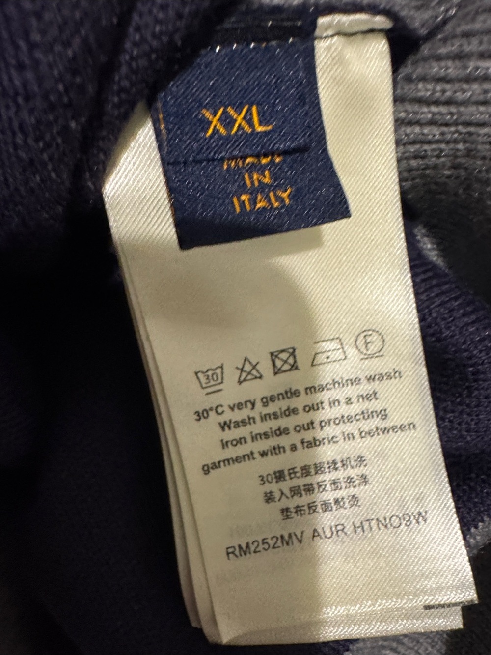 Louis Vuitton Gray Crewneck Sweater with Tan Script Logo - Picture 6 of 6